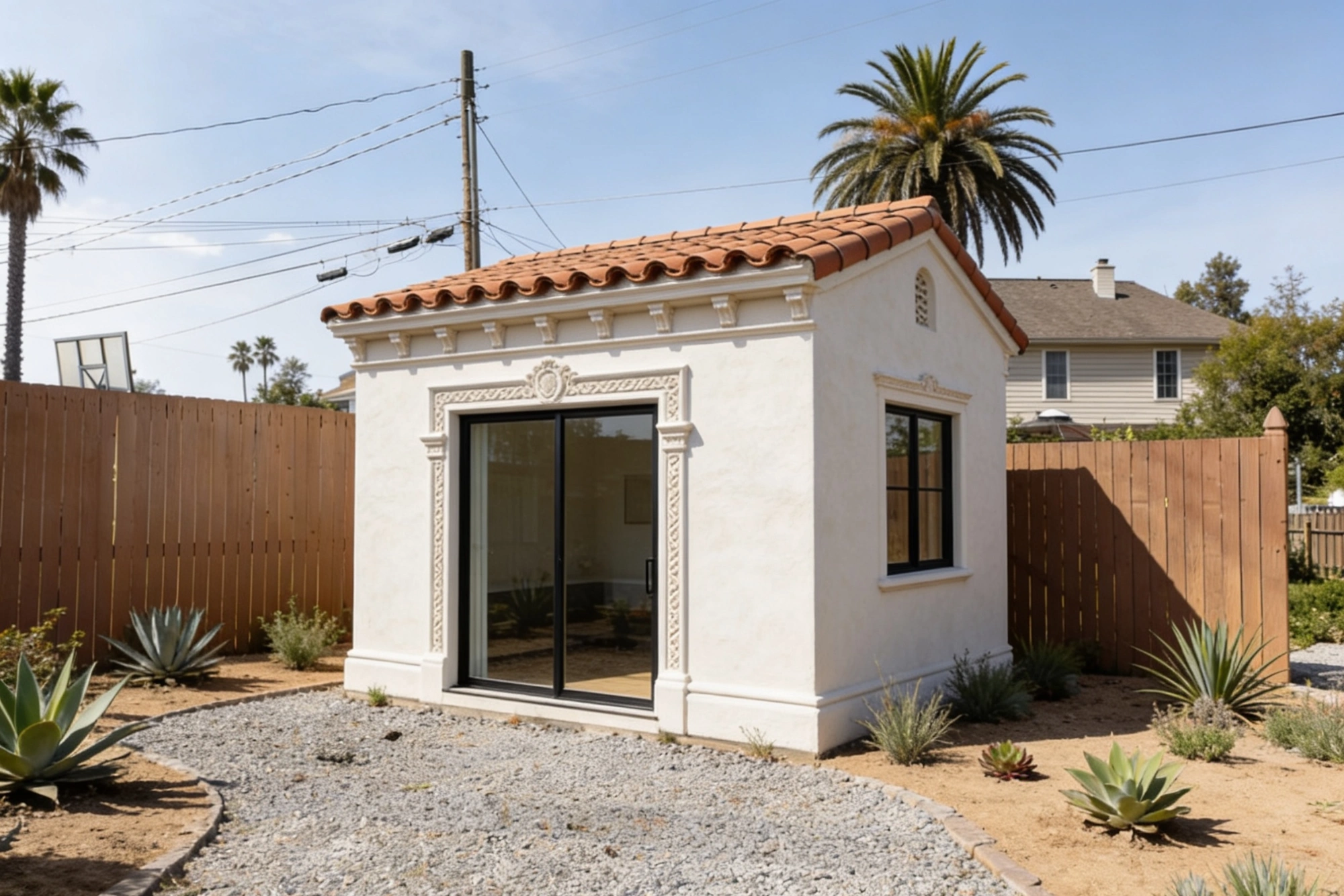 Detached backyard ADU and garage conversion project in Los Angeles